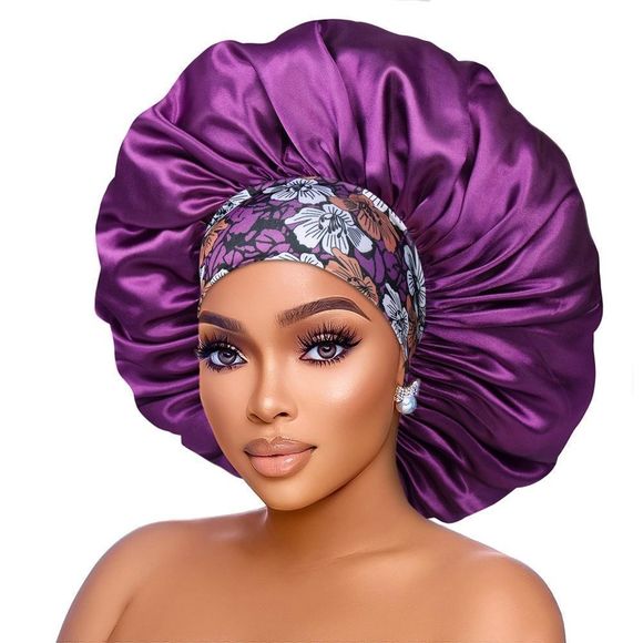 Accessories - Purple elegant silk bonnet​​​